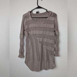 anthropologie Striped Knit Sweater hooded